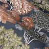  Blue Fabric - Woodlands  Fabric (By The Metre) Navy Wylder