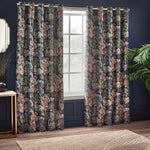 Wylder Woodlands Room Darkening Eyelet Curtains in Navy