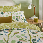 Animal Green Bedding - Woodlow Printed Soft Touch Duvet Cover Set Multi/Sage Duvet Day