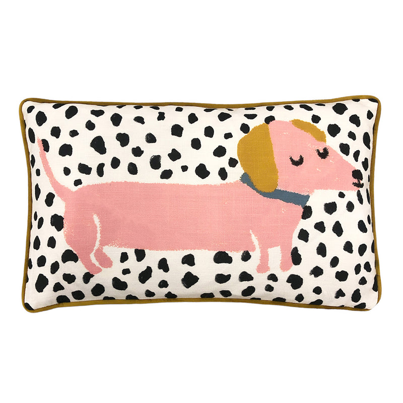 furn. Woofers Sausage Dog Cushion Cover in Pink