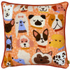 furn. Woofers Dog Cushion Cover in Orange