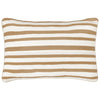 Striped Brown Cushions - Woven Stripe Cotton Cushion Cover Cinnamon Yard