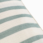 Striped Green Cushions - Woven Stripe Cotton Cushion Cover Eucalyptus Yard