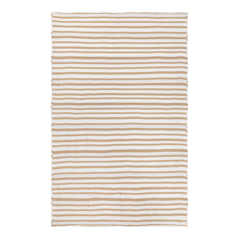  Bedding - Woven Stripe  Bedspread Cinnamon Yard