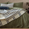  Bedding - Woven Stripe  Bedspread Dusk Blue Yard