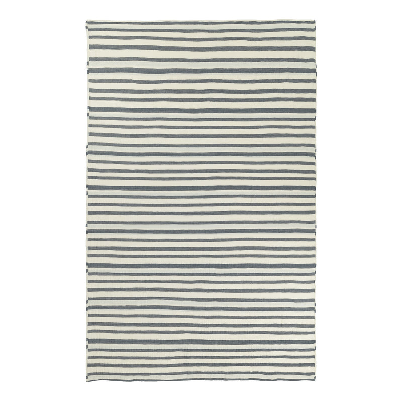  Bedding - Woven Stripe  Bedspread Dusk Blue Yard