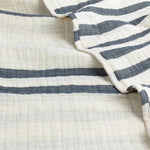  Bedding - Woven Stripe  Bedspread Dusk Blue Yard