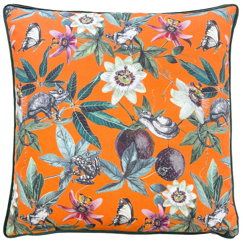 Wylder Wild Passion Creatures Cushion Cover in Orange