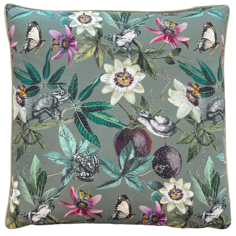 Wylder Wild Passion Creatures Cushion Cover in Sage