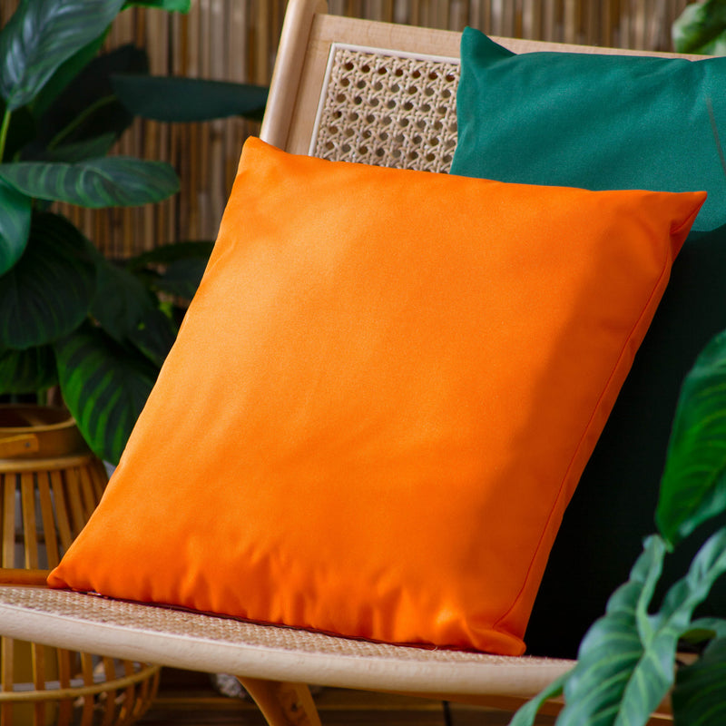 Plain Orange Cushions - Plain Outdoor Cushion Cover Orange furn.