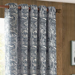 furn. Winter Woods Animal Chenille Eyelet Curtains in Midnight