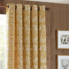 furn. Winter Woods Animal Chenille Eyelet Curtains in Ochre