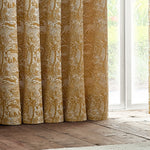 furn. Winter Woods Animal Chenille Eyelet Curtains in Ochre