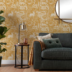 furn. Winter Woods Wallpaper in Ochre