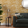 furn. Winter Woods Wallpaper Sample in Ochre