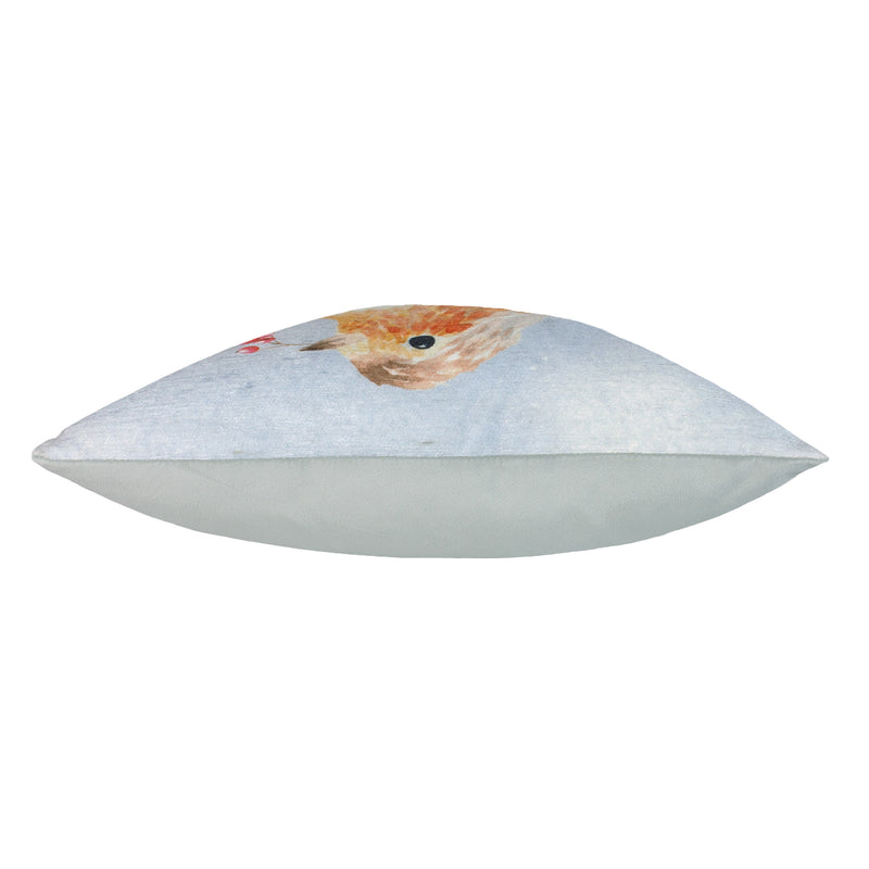 Animal Orange Cushions - Xmas Robin  Feather Filled Cushion Orange Evans Lichfield