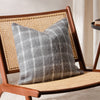 Yard Yarrow Check Cushion Cover in Flint Grey