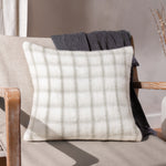 Yard Yarrow Check Cushion Cover in Natural/Biscuit