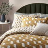 HÖEM Zabine Abstract Cotton Rich Reversible Duvet Cover Set in Honey