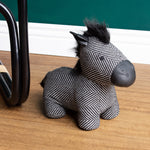 Paoletti Zebra Jacquard Door Stop in Black