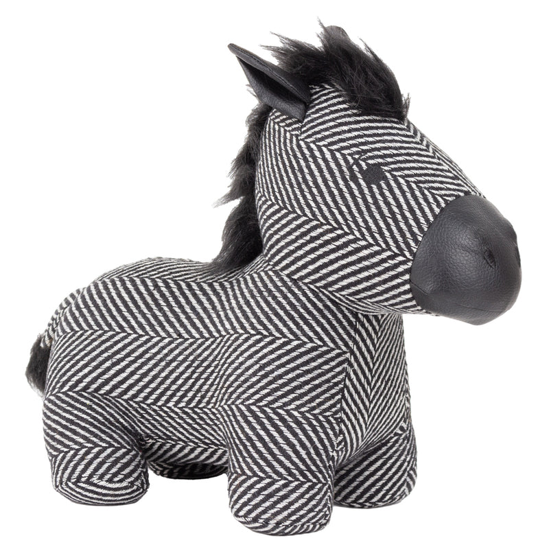 Paoletti Zebra Jacquard Door Stop in Black