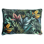 Evans Lichfield Zinara Leaves Rectangular Cushion Cover in Black