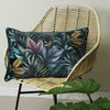 Evans Lichfield Zinara Leaves Rectangular Cushion Cover in Black