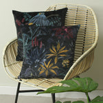 Evans Lichfield Zinara Leaves Cushion Cover in Black