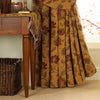 Paoletti Zurich Floral Jacquard Pencil Pleat Curtains in Gold