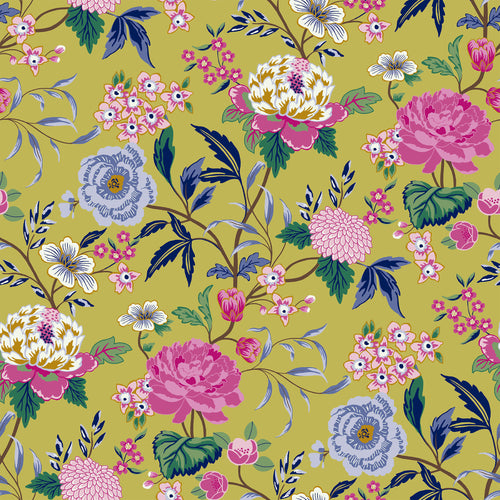 Image of the Azalea Bamboo Floral Fabric Sample | Default | furn.