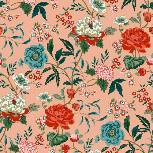 Image of the Azalea Pink Floral Fabric Sample | Default | furn.