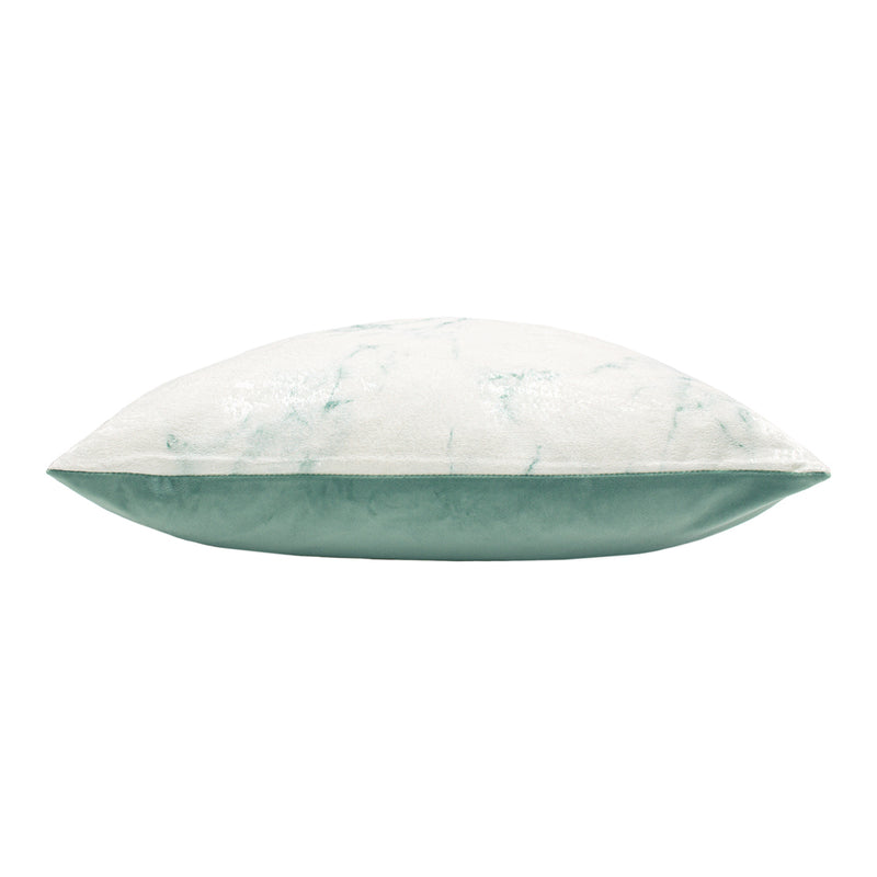 Cinnabar Marble Cushion Seagreen/Eu De Nil