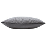 Dinari Graphic Cut Velvet Cushion Smoke/Steel