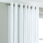 Fiji Faux Silk Eyelet Curtains White