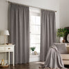 Harrison Herringbone Weave Pencil Pleat Curtains Grey