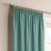 Harrison Herringbone Weave Pencil Pleat Curtains Marine Blue