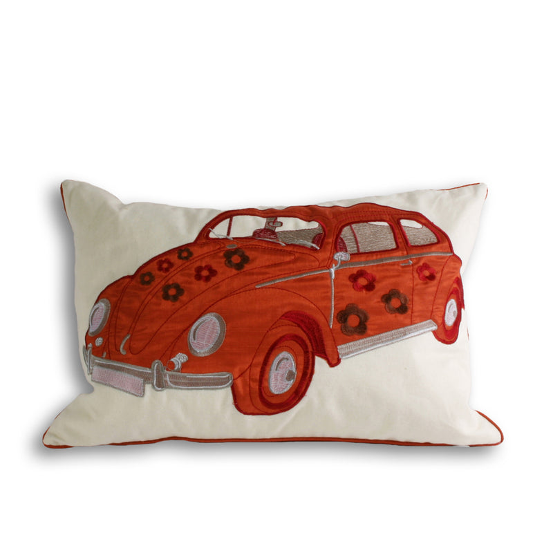 Herbie Embroidered Cushion Copper