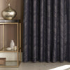 Himalaya Jacquard Eyelet Curtains Navy