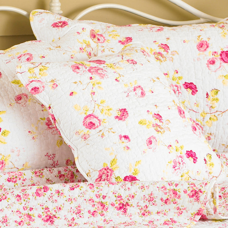 Honey Pot Lane Floral Cushion White