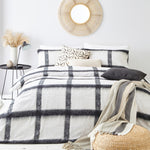 Mohair Check Duvet Cover Set Natural/Black