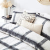 Mohair Check Duvet Cover Set Natural/Black