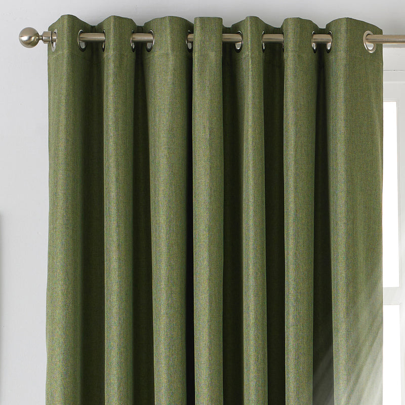 Moon Premium Thermal Blackout Eyelet Curtains Khaki