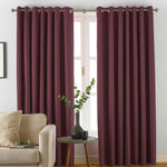 Moon Premium Thermal Blackout Eyelet Curtains Berry