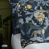 Nouvilla Cheetah Floral Duvet Cover Set Blue