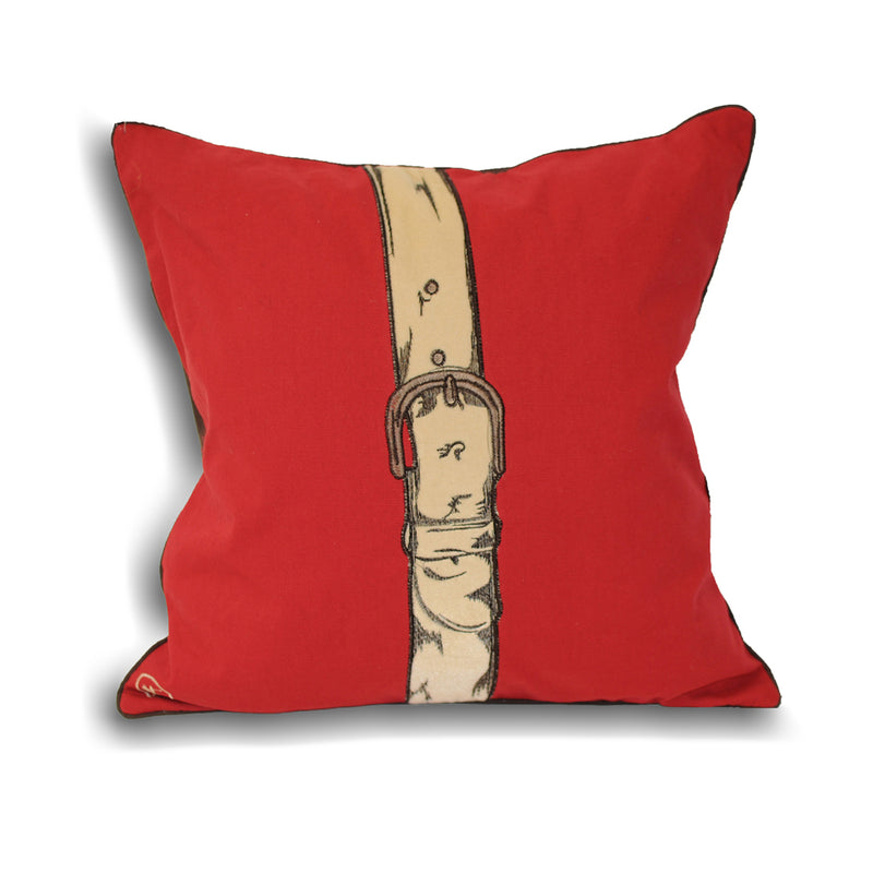 Polo Strap Cushion Red