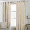 Verona Crushed Velvet Eyelet Curtains Ivory