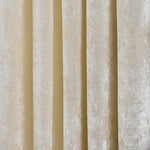 Verona Crushed Velvet Eyelet Curtains Ivory