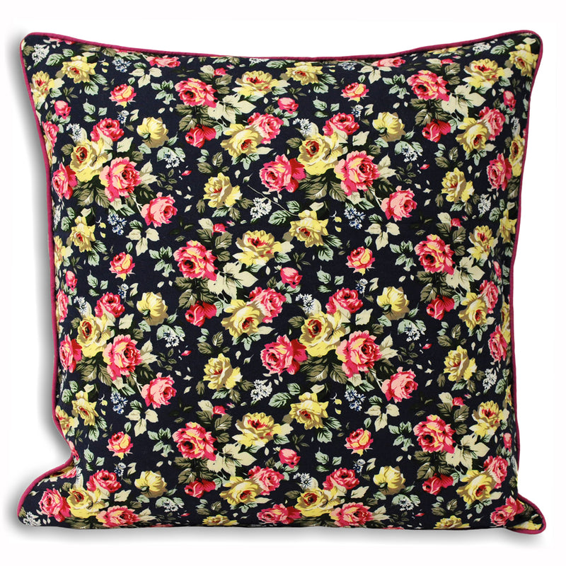 Victoria Floral Cushion Navy