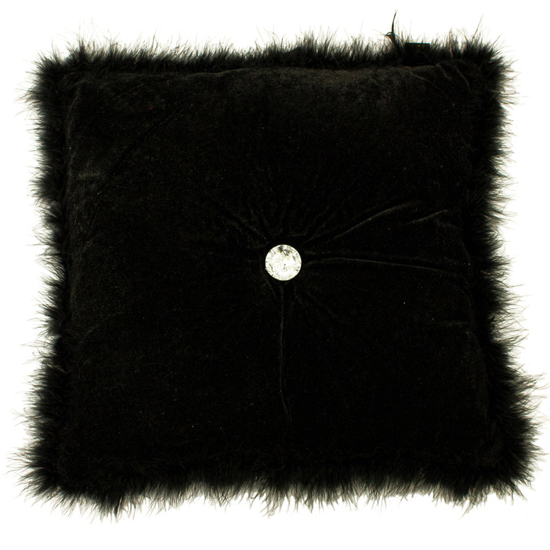 VIP Lounge Faux Fur Cushion Plum