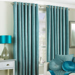 Wellesley Eyelet Curtains Duck Egg